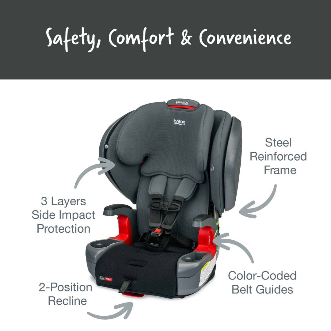 Britax Grow With You ClickTight+ Harness-to-Booster Seat with Safewash