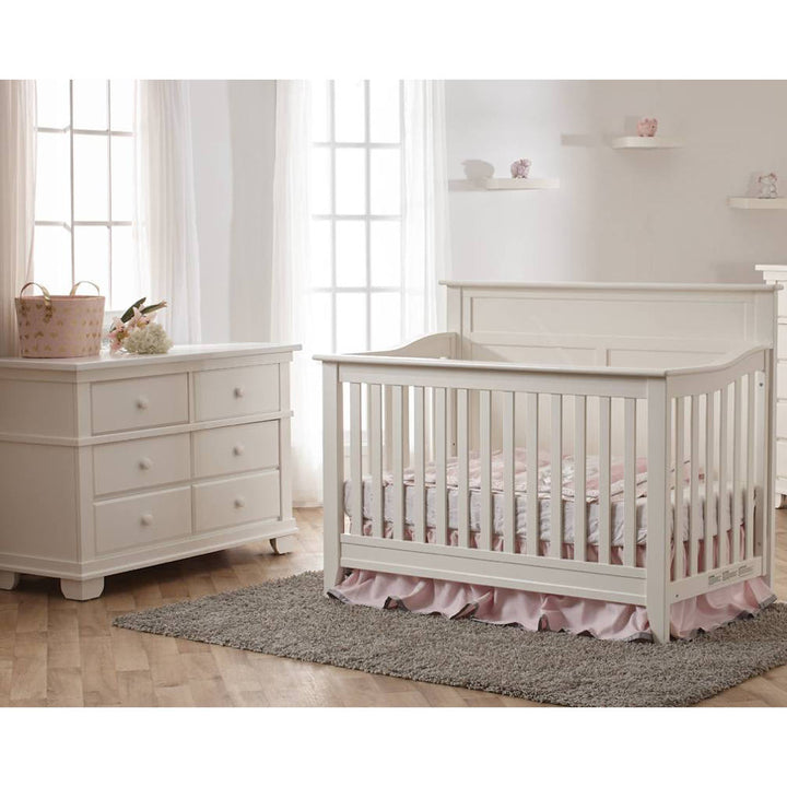 Pali Napoli Flat-Top Forever Crib + Double Dresser Set