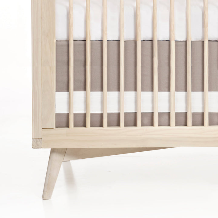 Oilo Solid Crib Skirt | Dove Taupe