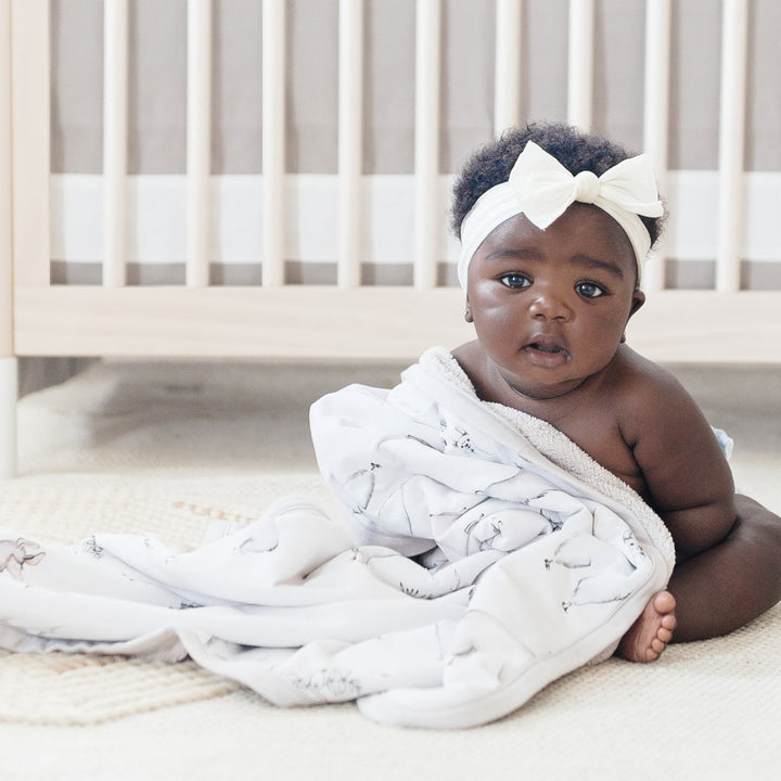 Oilo Solid Crib Skirt | Dove Taupe