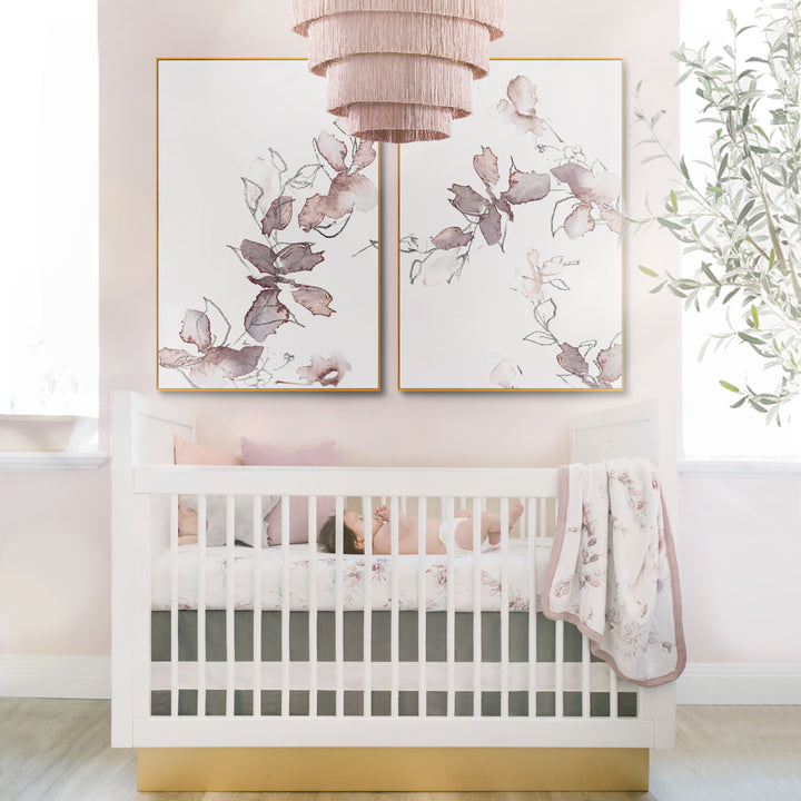 Oilo Bella Floral Crib Sheet