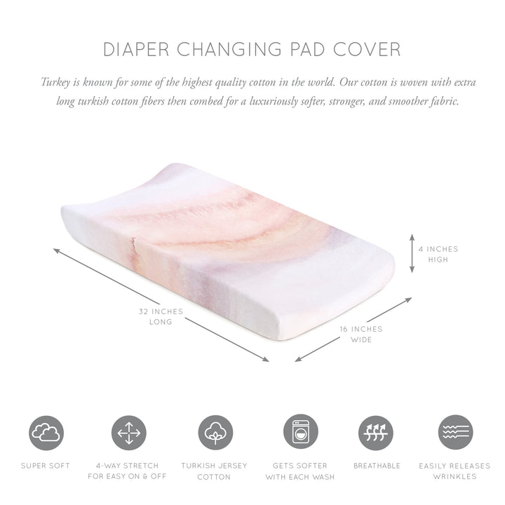 Oilo Sandstone Jersey Changing Pad Cover