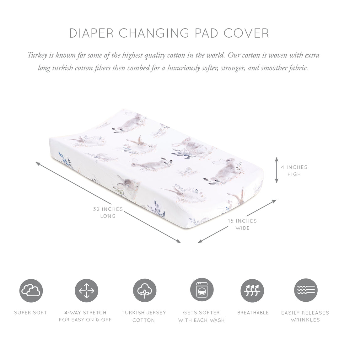 Oilo Cottontail Jersey Changing Pad Cover