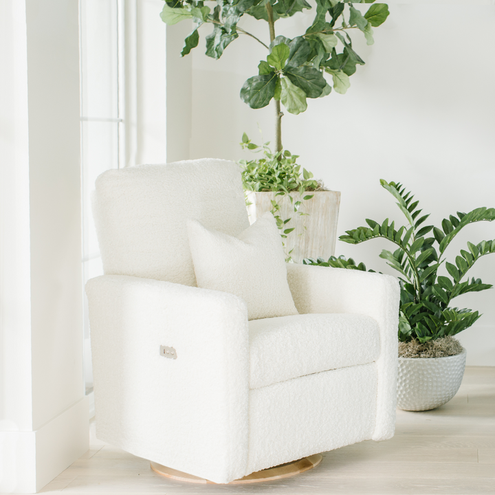 Oilo Drew Recliner + Swivel Nursery Glider