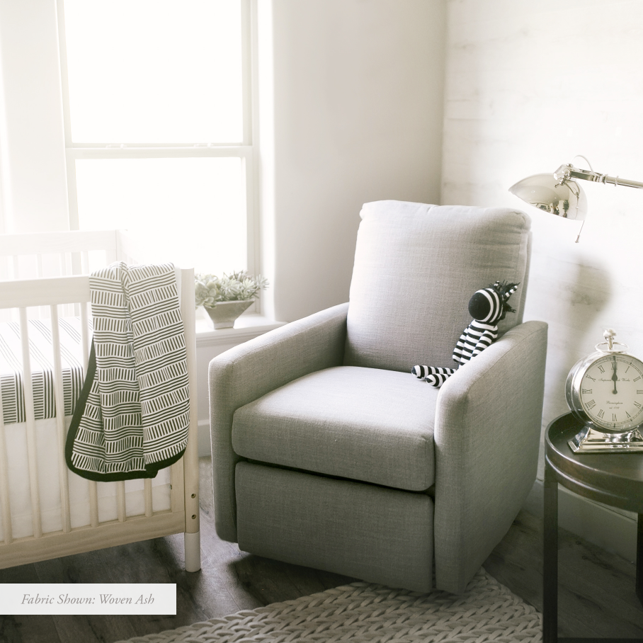 Oilo Drew Recliner + Swivel Nursery Glider